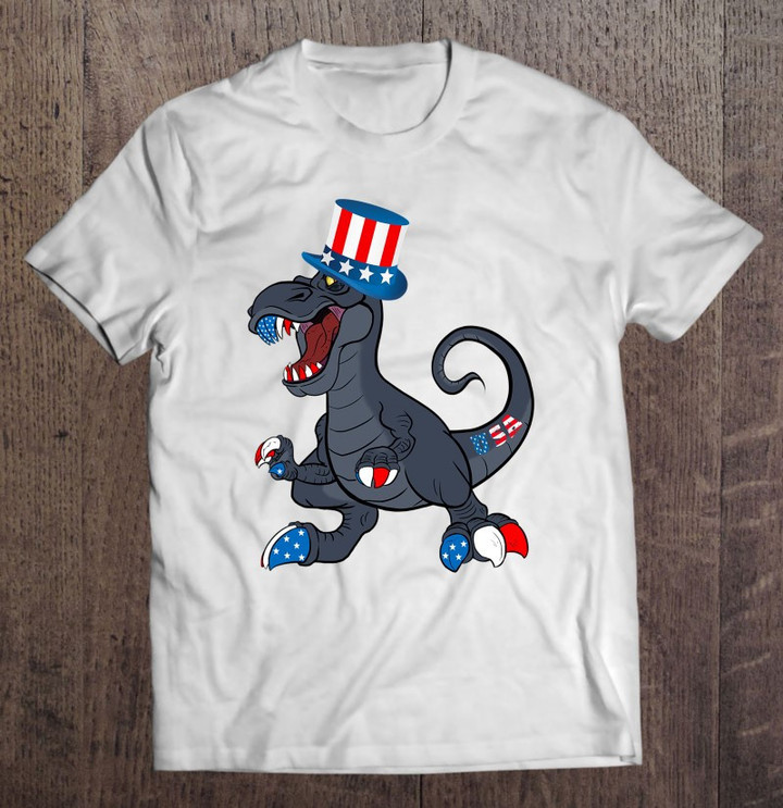 4th-of-july-shirt-with-a-strong-patriotic-dinosaur-design-t-shirt