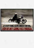 Motorcycle Everything Seems Under Control For Garage Decor Motobike Retro Print Rider Framed Matte Canvas 8x10