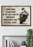 Motorcycle Im Still Alive For Car Decor Auto Garage Decor Framed Matte Canvas 20x30