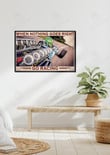 When Nothing Go Right Go Racing Motor Art For Formula 1 Racing Lovers Gift Garage Decor Framed Matte Canvas 16x24