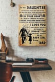Viking To My Daughter Love Dad Canvas Painting Ideas, Canvas Hanging Prints, Gift Idea Framed Prints, Canvas Paintings Wrapped Canvas 8x10