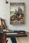 You Dont Stop Ridng When You Get Old You Get Old When You Stop Ridng Old Men Riding Motorcycle Canvas Painting Ideas, Canvas Hanging Prints, Gift Idea Framed Prints, Canvas Paintings Wrapped Canvas 8x10