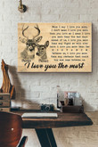 When I Say I Love You More I Love You The Most Deer Couple Canvas Painting Ideas, Canvas Hanging Prints, Gift Idea Framed Prints, Canvas Paintings Wrapped Canvas 8x10