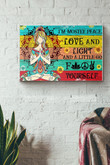 Yoga Im Mostly Peace Love And Light Canvas Painting Ideas, Canvas Hanging Prints, Gift Idea Framed Prints, Canvas Paintings Wrapped Canvas 12x16