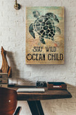 Vintage Turtle Stay Wild Ocean Child Canvas Painting Ideas, Canvas Hanging Prints, Gift Idea Framed Prints, Canvas Paintings Wrapped Canvas 8x10