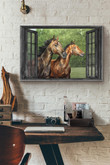 Window View Horse In The Forest Canvas Painting Ideas, Canvas Hanging Prints, Gift Idea Framed Prints, Canvas Paintings Wrapped Canvas 8x10