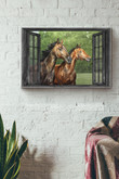 Window View Horse In The Forest Canvas Painting Ideas, Canvas Hanging Prints, Gift Idea Framed Prints, Canvas Paintings Wrapped Canvas 12x16