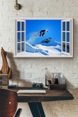 Window View Skiing Mountain Morning Canvas Painting Ideas, Canvas Hanging Prints, Gift Idea Framed Prints, Canvas Paintings Wrapped Canvas 8x10