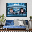 Harry And Ron Flying Car Wall Art
