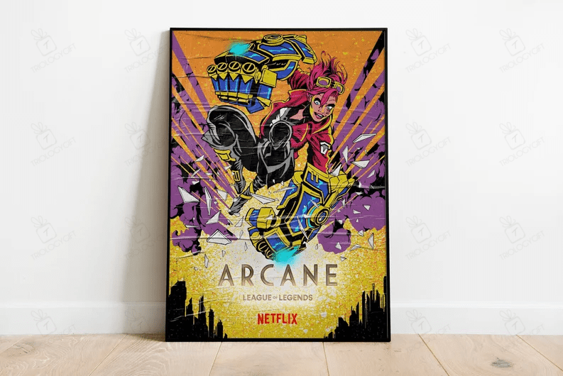 Arcane Poster League Of Legends Arcane Poster Jinx Vi Jayce Wall Art Arcane 2021 Tv Series Poster League Of Legends Home Decor Poster Art 2