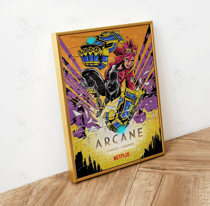Arcane Poster League Of Legends Arcane Poster Jinx Vi Jayce Wall Art Arcane 2021 Tv Series Poster League Of Legends Home Decor Poster Art 2