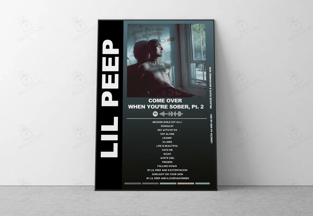 Lil Peep Come Over When You'Re Sober, Pt. 2 Album Cover Poster
