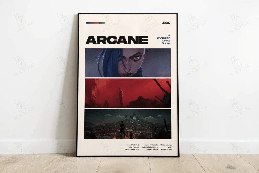 Arcane Tv Show Poster, Modern Movie Poster Print, Arcane Poster Wall Decor, Digital Files, Christian Linke, Alex Yee