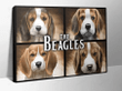 The Beagles - Four Beagle Pups Print On Canvas