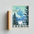 Lord Of The Rings Poster Lotr Middle Earth Erebor Retro Travel Wall Art Lord Of The Rings Middle Earth Travel Posters Lotr Travel Poster 23