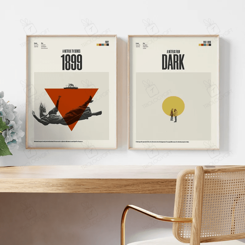 The Matrix Sci-Fi Movie Poster Print, Modern Illustration Film Quote Posters, Vintage Retro Wall Art Home Decor Framed Cinematic Poster Gift