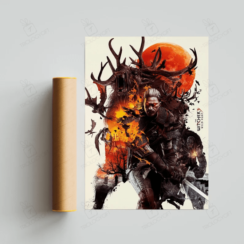 Witcher Poster Cd Project Witcher 3 Game Poster Geralt Of Rivia Poster Witcher Henry Cavill Witcher Geralt Home Decor Wall Art 10