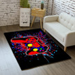 Red Game Controller Area Rugs for Living Room and Bedroom Floor Mat Hot Rod Rug For Garage, Automotive Garage Rug