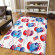 Colorful Balloon 4th Of July Rug Hot Rod Rug For Garage, Automotive Garage Rug