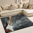 Electric Fender Guitar Area Rug For Dining Room Bedroom Floor Carpet Hot Rod Rug For Garage, Automotive Garage Rug