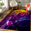 Keith Richards 80s Artwork Music Synthwave Floor Carpet For Fans Hot Rod Rug For Garage, Automotive Garage Rug