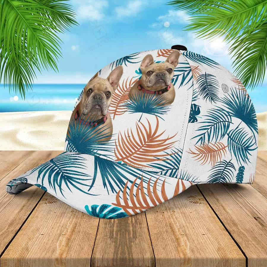 Personalized Dog Photo Hawaiian Beach Cap, Summer Hats for Dog Lovers for Women & Men