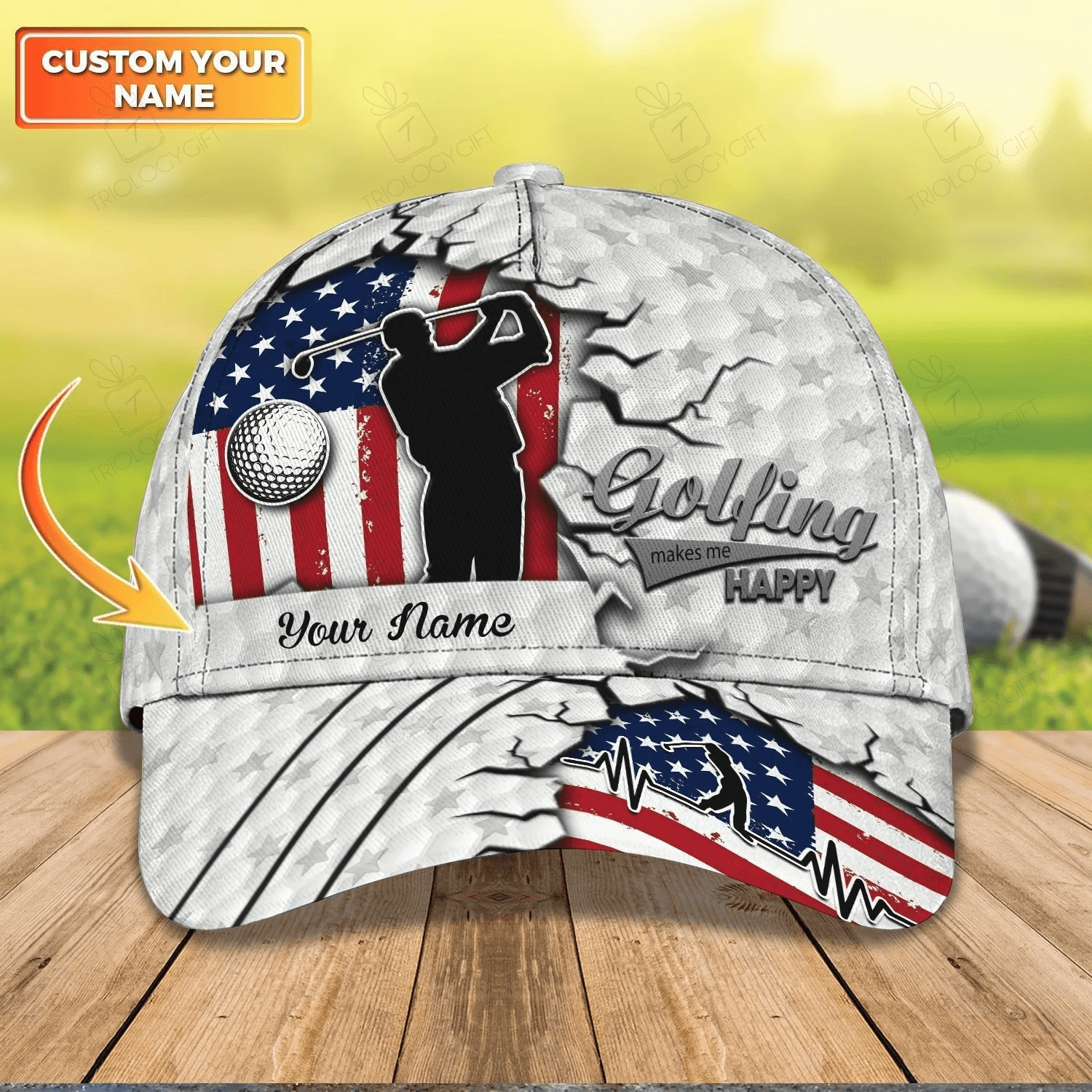 Customized 3D All Over Print Classic Cap Hat For Golfer, Golf Cap For Men And Women