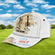 Custom With Name Baseball Cap For Golfer, I Like Golf And Guitar 3D Cap Hat, Golf Hat Mens