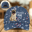 Pug Proud Mom Classic Cap Hat, Summer Cap Hat For Dog Mom