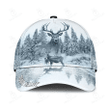 Personalized Name White Deer Hunting Classic Cap Hat, Hunting Cap Hat 3D Full Print