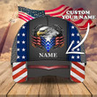 Patriotic Bald Eagle Printed Hat in a American Flag Mens Women���s 3D classic cap