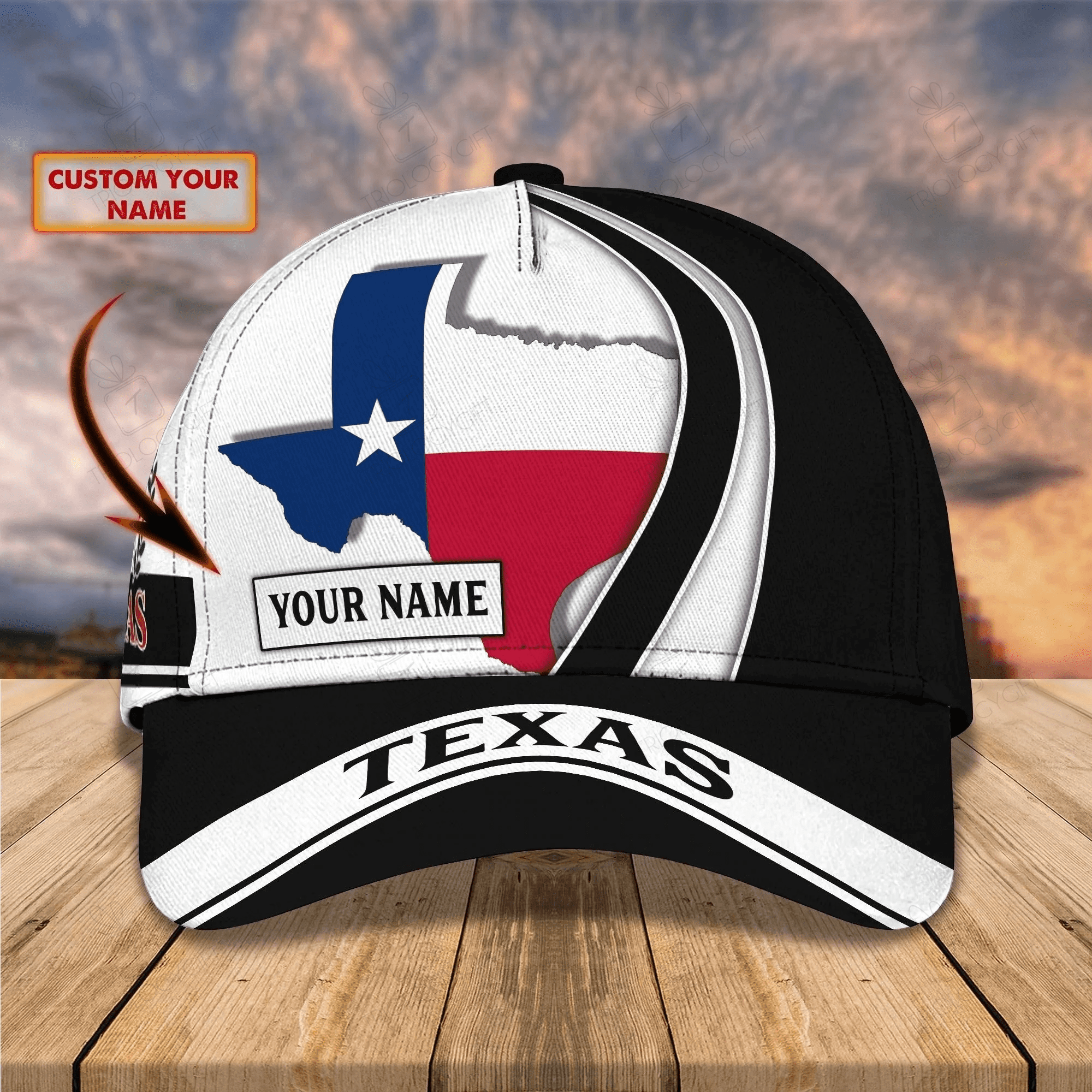 Personalized Name 3D Full Printing Texas Cap, Texas Baseball Classic Cap Hat