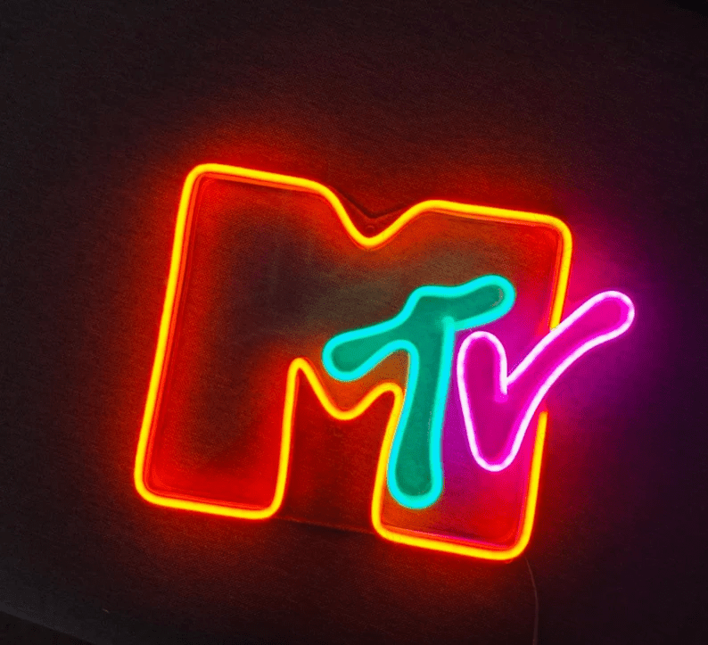 MTV Led Sign, MTV Television Neon Sign, Wall Decor, MTV Music Neon Sign, Custom Neon Sign, Restaurant Led Sign, Christmas Gifts