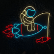 Fishing astronaut Neon Sign, Astronaut Led Sign, Spaceman Led Sign, Custom Neon Sign, Spaceman Neon, Home Decor, Astronaut Neon Sign