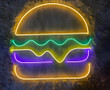 Burger Led Sign, Burger Led Sign, Wall Decor, Bar Neon Sig, Custom Neon Sign, Restaurant Led Sign, Burger Neon Sign, Burger Led Signs