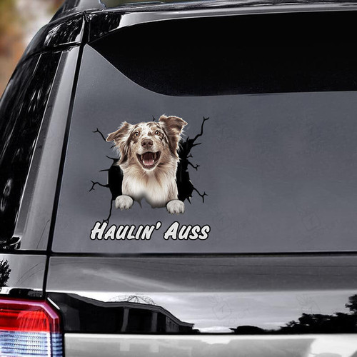 Australian Shepherd Funny Haulin' Auss Car Decals, Window Decals Car, Car Decoration, Dogs Decals Lover, Car Sticker Design