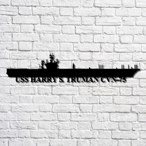 Uss Harry S. Truman (cvn75) Navy Ship Metal Art, Custom Us Navy Ship Cut Metal Sign, Gift For Navy Veteran, Navy Ships Silhouette Metal Art, Navy Laser Cut Metal Signs