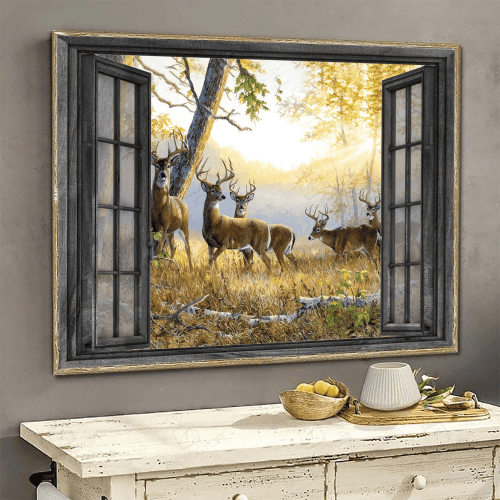 Whitetail deer hunting lover HA0230 TNT Poster Canvas Art, Trilogygift Framed Matte Canvas Prints
