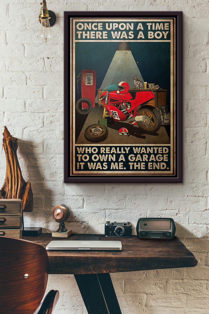 Once Upon A Time There Was A Boy Who Really Wanted To Own A Garage Canvas Framed Matte Canvas Framed Matte Canvas 8x10
