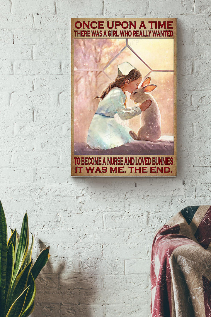 There Was A Girl Who Really Wanted To Become A Nurse And Loved Bunnies It Was Me Canvas Painting Ideas, Canvas Hanging Prints, Gift Idea Framed Prints, Canvas Paintings Wrapped Canvas 8x10