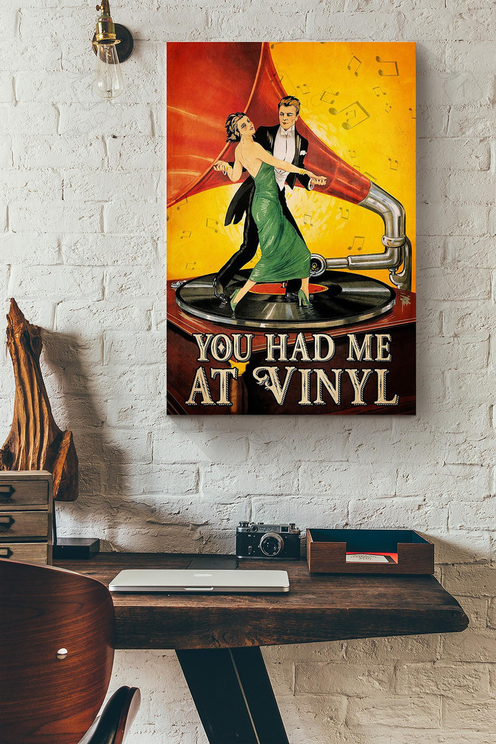 You Had Me At Vinyl Couple Dancing On Vinyl Canvas Painting Ideas, Canvas Hanging Prints, Gift Idea Framed Prints, Canvas Paintings Wrapped Canvas 8x10