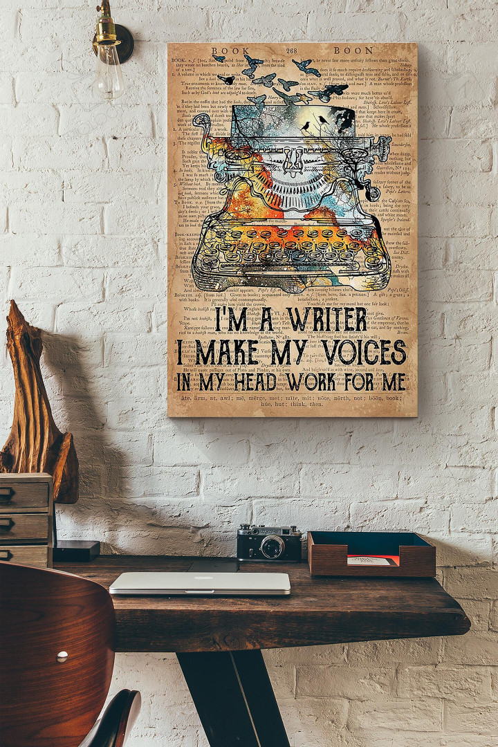 Writer I Make My Voices In My Head Work For Me Wrapped Canvas Wrapped Canvas 8x10