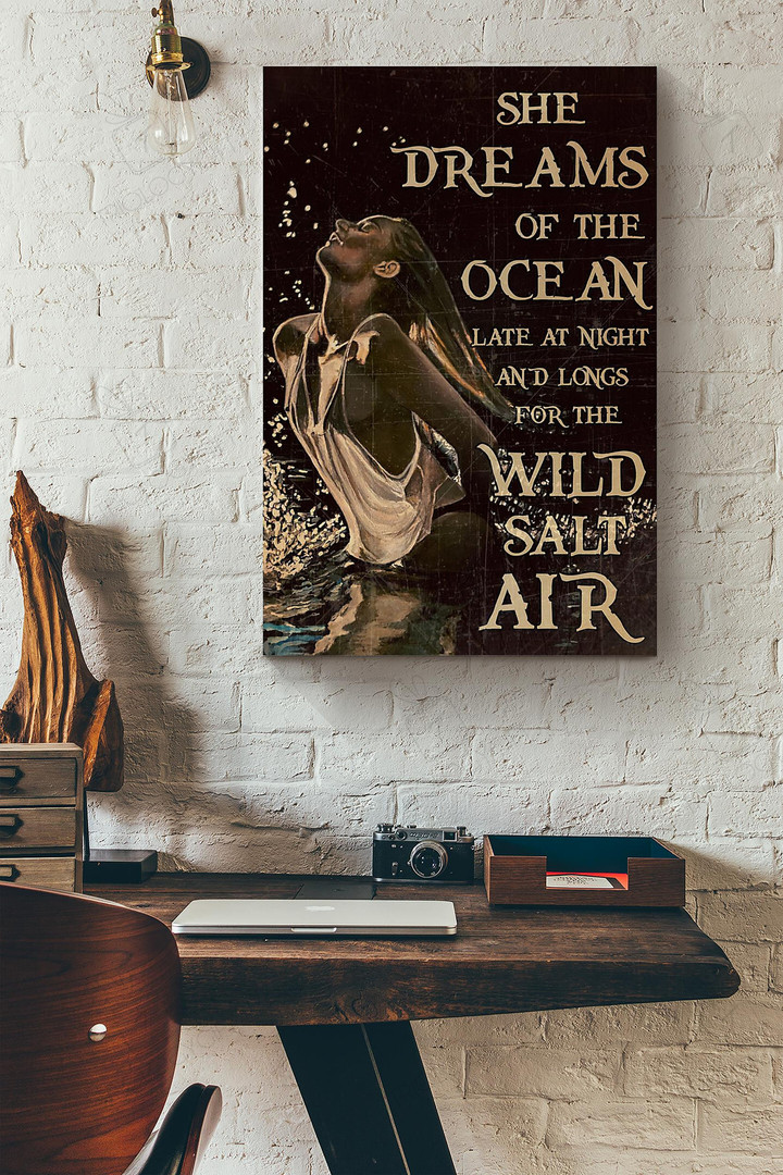 Wild Sea Mermaid She Dreams Of The Ocean Canvas Painting Ideas, Canvas Hanging Prints, Gift Idea Framed Prints, Canvas Paintings Wrapped Canvas 8x10