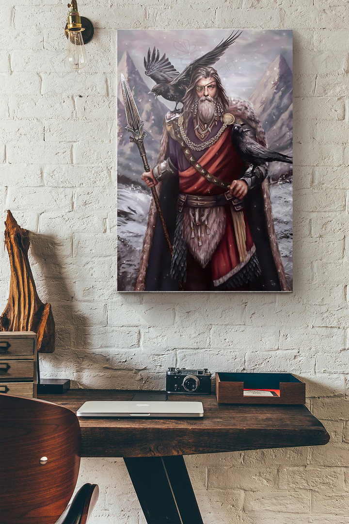 Viking Odin Ravens Canvas Painting Ideas, Canvas Hanging Prints, Gift Idea Framed Prints, Canvas Paintings Wrapped Canvas 8x10