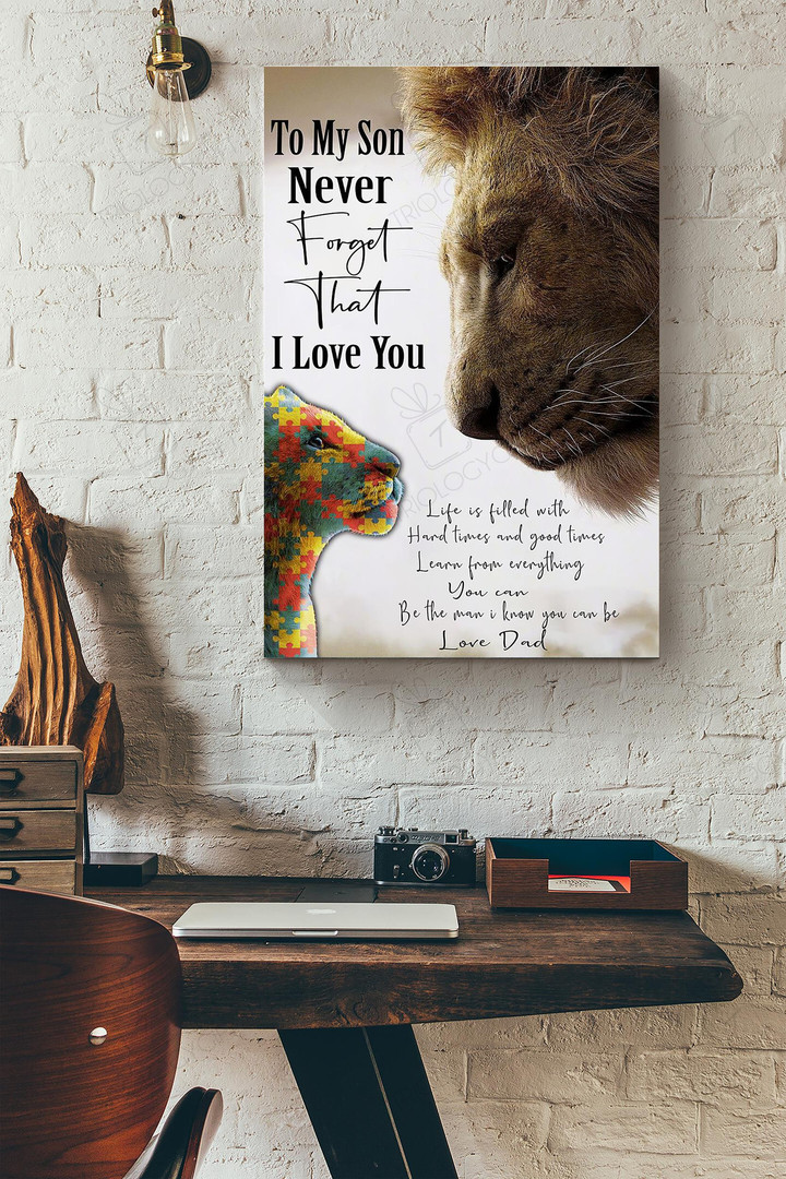 To My Son Never Forget That I Love You_Kmwr7dlr Wrapped Canvas Wrapped Canvas 8x10