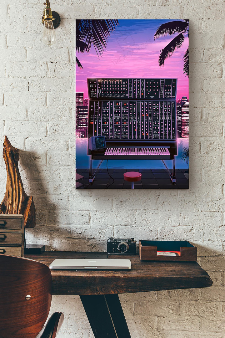 Tropical Synthesizer Canvas Painting Ideas, Canvas Hanging Prints, Gift Idea Framed Prints, Canvas Paintings Wrapped Canvas 8x10