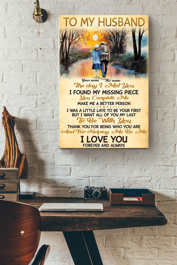 To My Husband The Day I Met You I Found My Piece Wrapped Canvas Wrapped Canvas 8x10