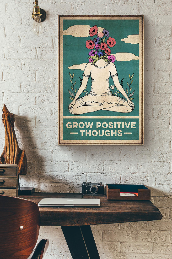 Yoga Flower Grow Positive Thoughs Canvas Painting Ideas, Canvas Hanging Prints, Gift Idea Framed Prints, Canvas Paintings Wrapped Canvas 8x10