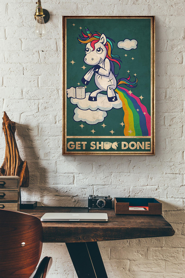 Unicorn Toilet Paper Get Shit Done Canvas Painting Ideas, Canvas Hanging Prints, Gift Idea Framed Prints, Canvas Paintings Wrapped Canvas 8x10