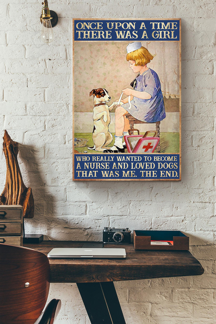 There Was A Girl Who Really Wanted To Become A Nurse And Loved Dogs That Was Me Canvas Painting Ideas, Canvas Hanging Prints, Gift Idea Framed Prints, Canvas Paintings Wrapped Canvas 8x10